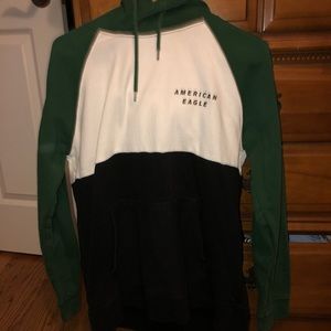 Black, Green, and White American Eagle Hoodie